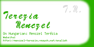 terezia menczel business card